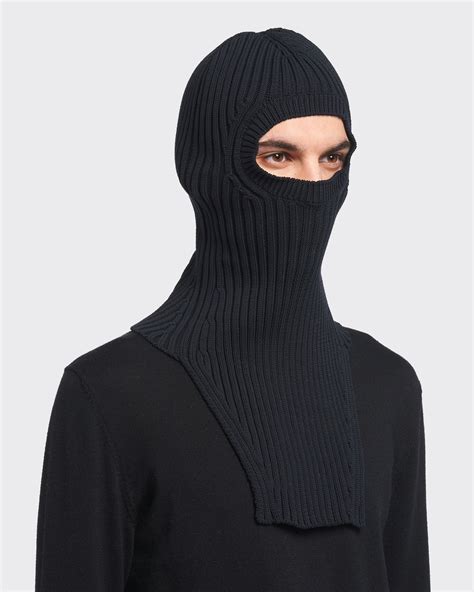 Black Technical Fabric Ski Mask 